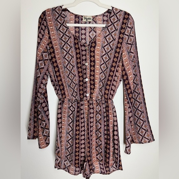 Show Me Your MuMu Red Rocks Romper Boho Flowy Size XS - Picture 2 of 14